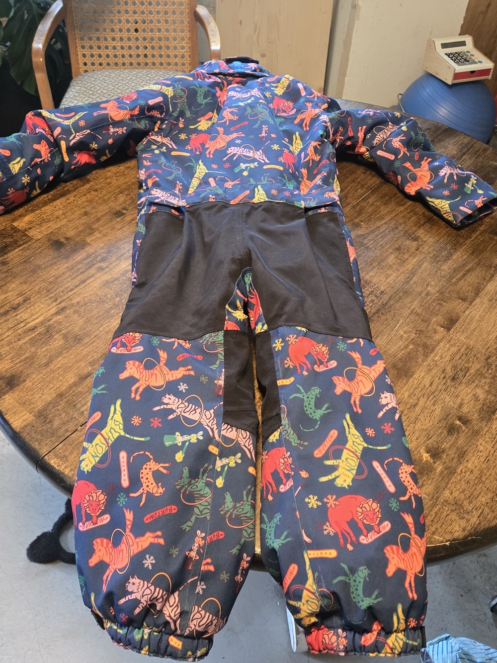Burton Navy Kids Dinosaur Print Snow Suit with Bright Multi-Color Dinosaurs